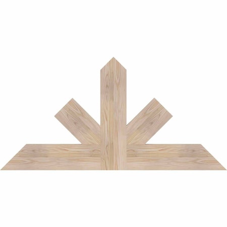 Ekena Millwork Saratoga Smooth Timber Gable Bracket, Douglas Fir, 48"W x 24"H x 1 1/2"D x 5 1/2"F, 12/12 Pitch GBW048X24X0206SAR00SDF